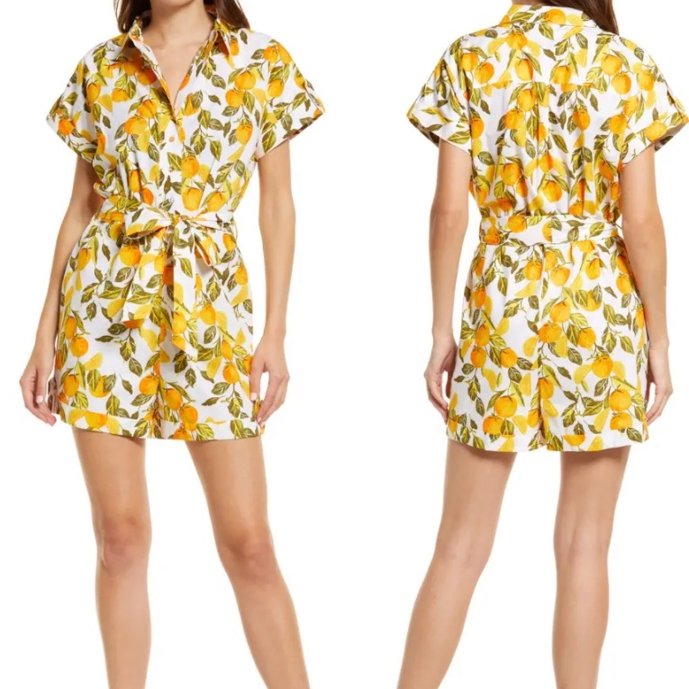 NWT - Never Fully Dressed Orange Grove Citrus Print Romper